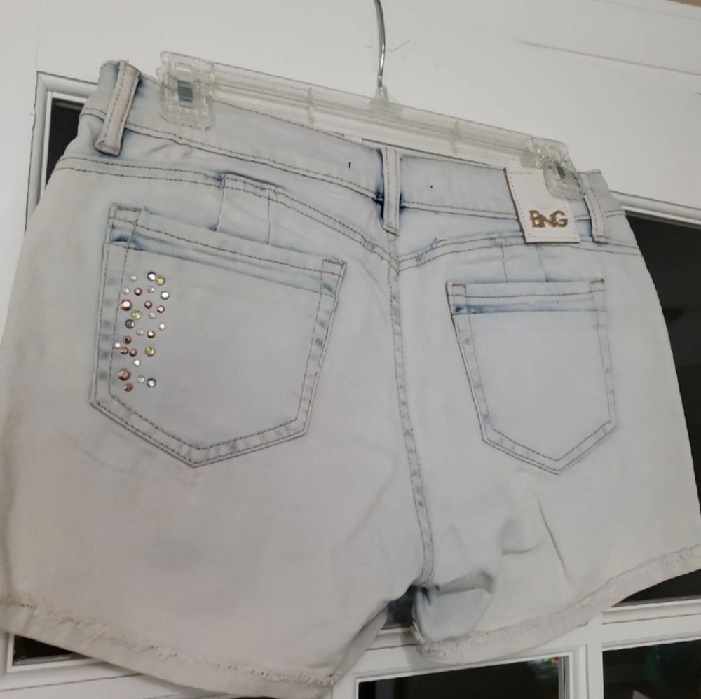 Boutique Rhinestone Skort Denim - Picture 3 of 3